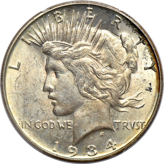 Five 1934-D PCGS MS-64
