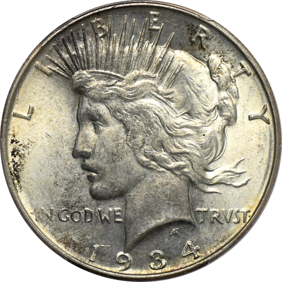 Five 1934-D PCGS MS-64