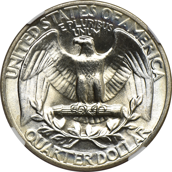 Sixty-four Washington quarters.  Sixty MS-66 and four MS-66+, all NGC.