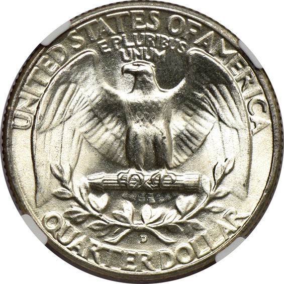 Sixty-four Washington quarters.  Sixty MS-66 and four MS-66+, all NGC.