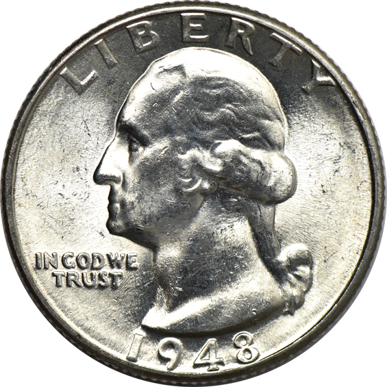 Seven hundred ninety-three BU Washington quarters