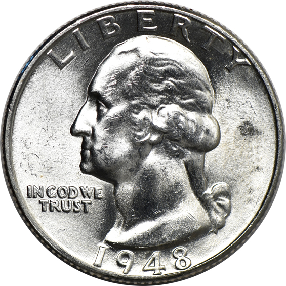Seven hundred ninety-three BU Washington quarters