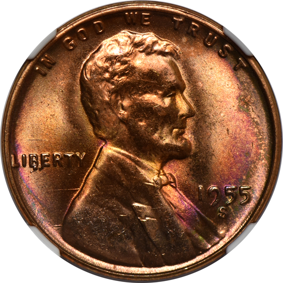 Twenty-six 1944-S and twenty-four 1955-S, all NGC MS-66