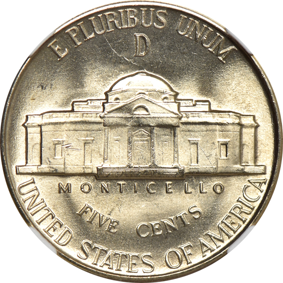 Thirteen Denver minted Jefferson nickels certified MS-67 or higher by NGC