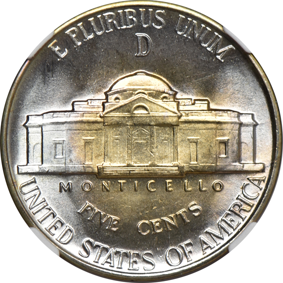 Thirteen Denver minted Jefferson nickels certified MS-67 or higher by NGC