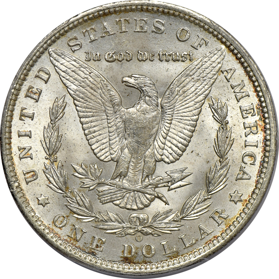 1889-O and 1890-O NGC MS-63, plus an 1892-O PCGS MS-63+