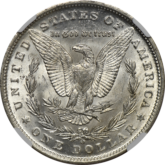 1889-O and 1890-O NGC MS-63, plus an 1892-O PCGS MS-63+