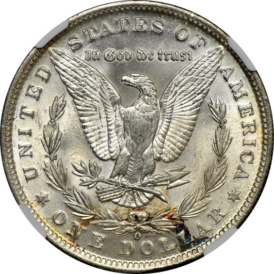 1889-O and 1890-O NGC MS-63, plus an 1892-O PCGS MS-63+