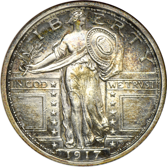Four 1917 Type 1, all ANACS MS-61 FH
