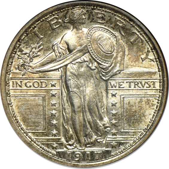 Four 1917 Type 1, all ANACS MS-61 FH