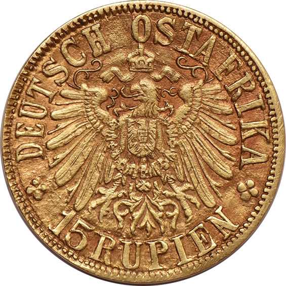 German East Africa - 1916-T 15 rupien KM 16.1 - XF/bent