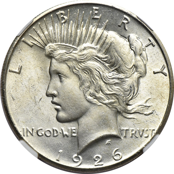 1926 NGC MS-65, and a 1927 PCGS MS-64