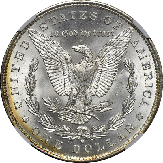 1884-O MS-66+ CAC, and a 1900 MS-66, both NGC