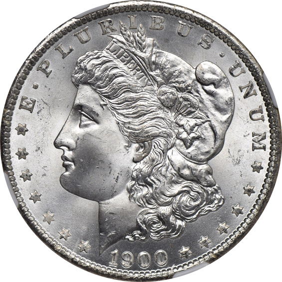 1888 PCGS, 1900-O NGC, and 1904-O PCGS, all MS-66