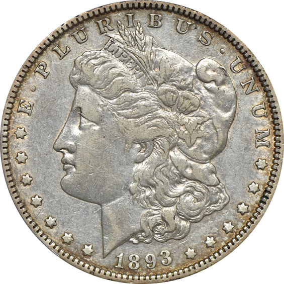 1893-O XF-40, 1895-S VF-25, and a 1903-O MS-63, all PCGS