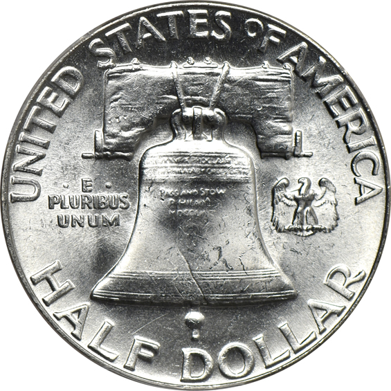 Thirty-five Franklin half-dollars certified by PCGS