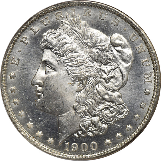 Six Morgan dollars certified by NGC