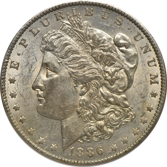 Six Morgan dollars certified by NGC