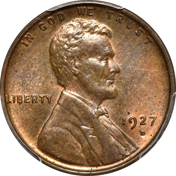 Seven Uncirculated Lincoln cents