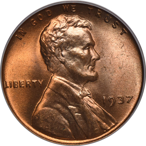 Seven Uncirculated Lincoln cents