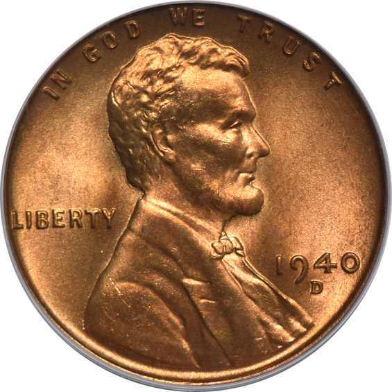 Seven Uncirculated Lincoln cents
