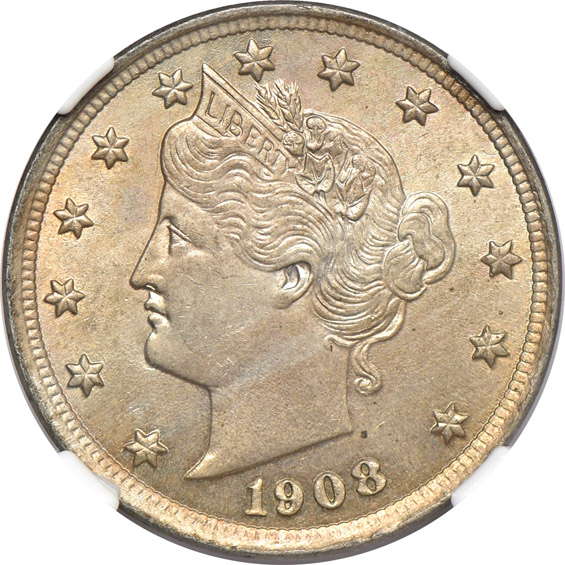 1887 PCGS MS-65 CAC, 1908 NGC MS-63, and a 1911 PCGS MS-64