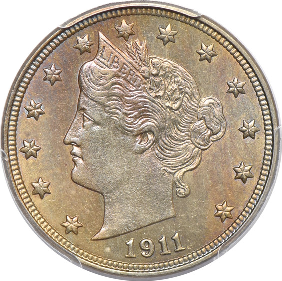 1887 PCGS MS-65 CAC, 1908 NGC MS-63, and a 1911 PCGS MS-64