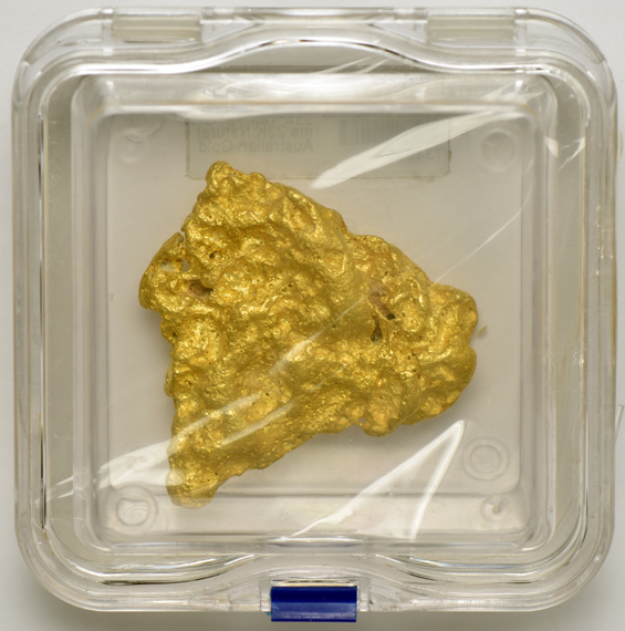 Large Australian Gold Nugget, labeled 188.7 grams