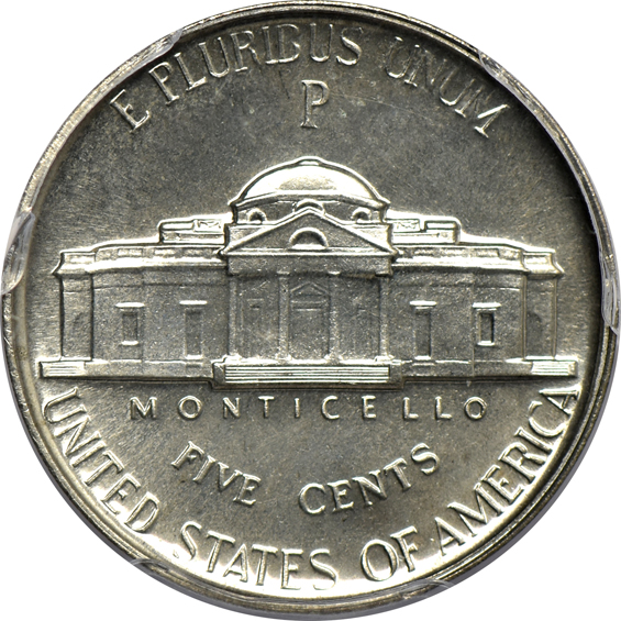 1939-D Reverse of 1940 MS-66, and a 1942-P Type 2 PR-67