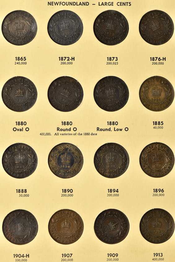 Canada - Complete collections of New Brunswick, Nova Scotia, Prince Edward Island and Newfoundland coins it two Library of Coins albums, vol. 68 and 69.