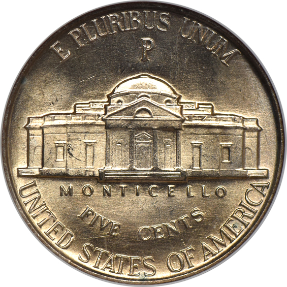 Ten War nickels, all NGC MS-66.