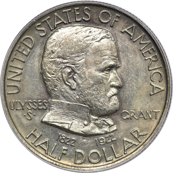 Thirteen certified silver commemorative half-dollars