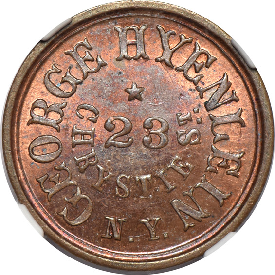 Three NGC certified Civil War tokens, all NGC MS-64