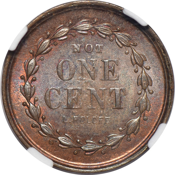 Three NGC certified Civil War tokens, all NGC MS-64
