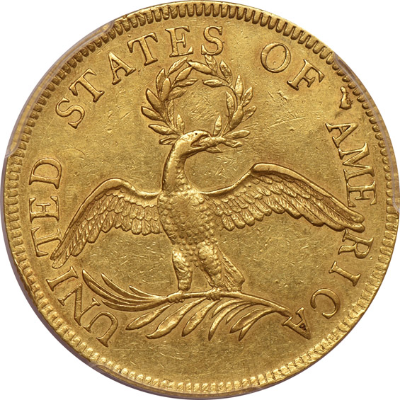 1795 13 Leaves Below Eagle PCGS AU-55+