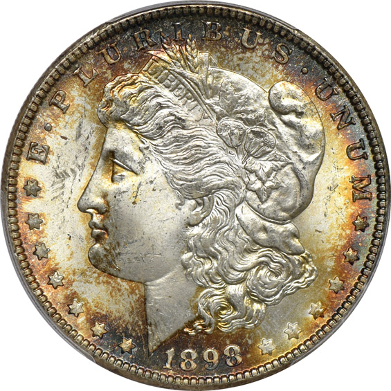 1892-O AU-53, 1895-O VF-35, and an 1898-O MS-64, all PCGS
