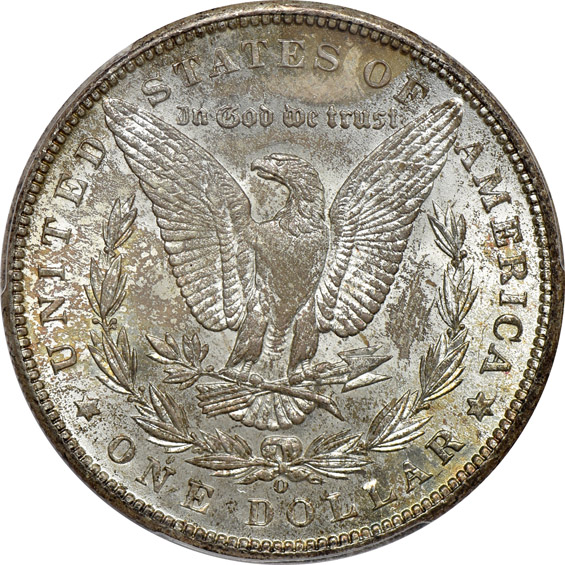 1892-O AU-53, 1895-O VF-35, and an 1898-O MS-64, all PCGS