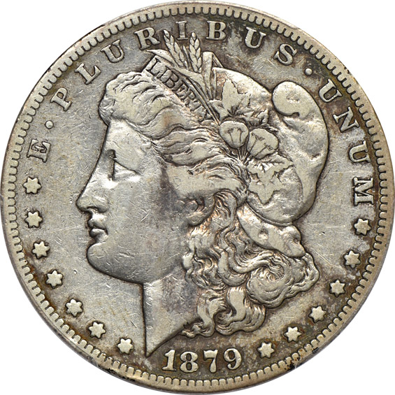 Six different collector year Morgan dollars certified by PCGS