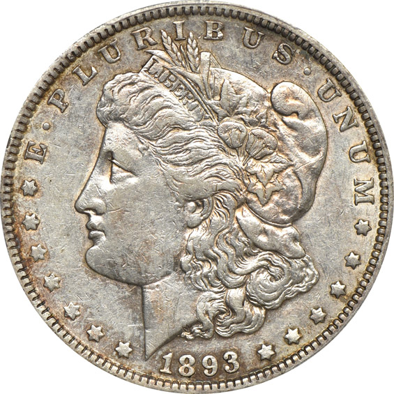 Six different collector year Morgan dollars certified by PCGS