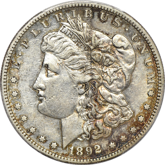 Six different collector year Morgan dollars certified by PCGS