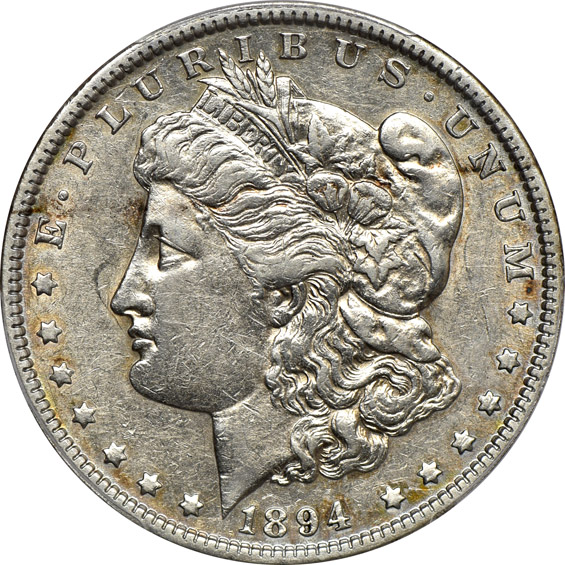 Six different collector year Morgan dollars certified by PCGS