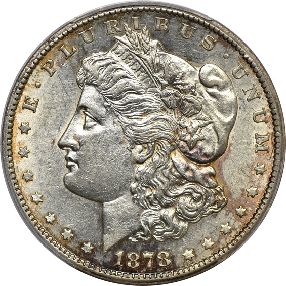 Six different Morgan dollars certified by PCGS