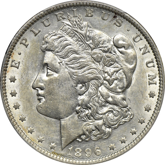 Six different Morgan dollars certified by PCGS
