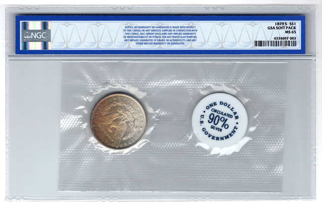 1879-S GSA Soft Pack NGC MS-65