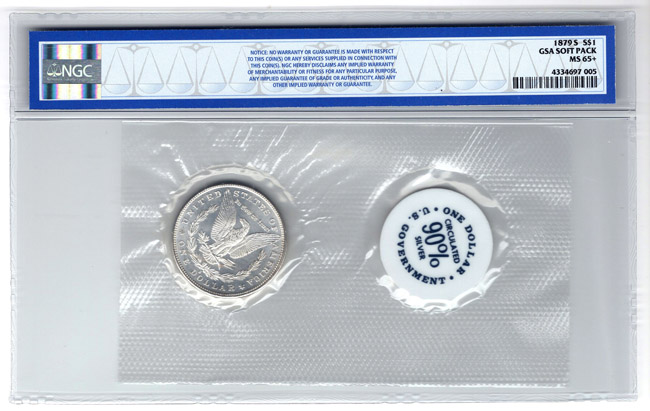1879-S GSA Soft Pack NGC MS-65+