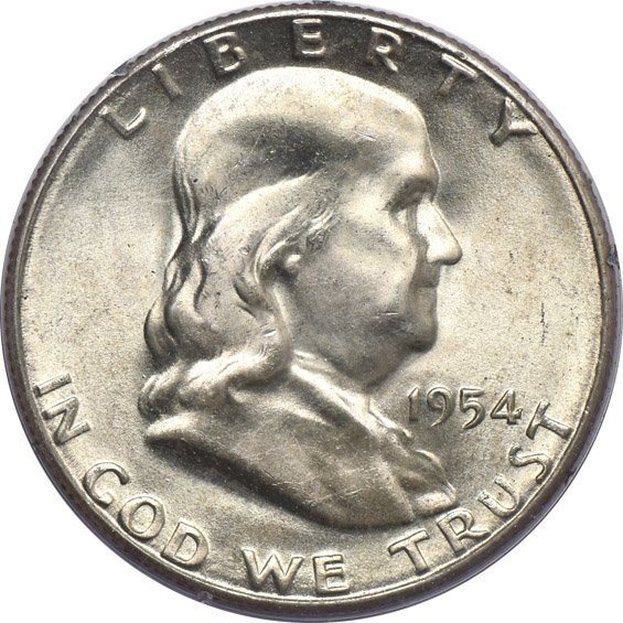 Nine certified Franklin half-dollars