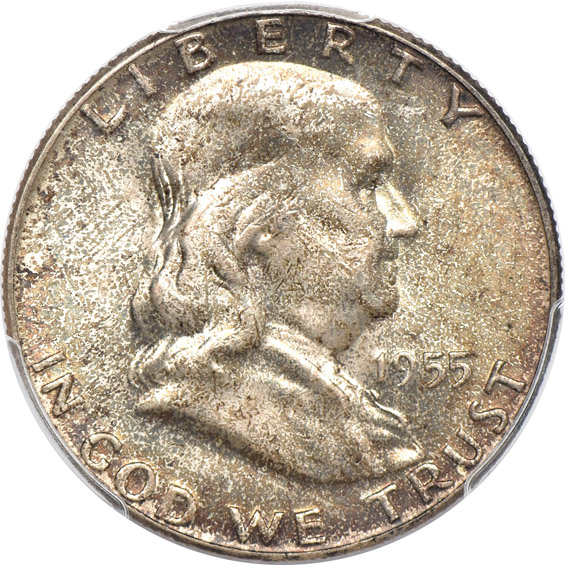 Nine certified Franklin half-dollars