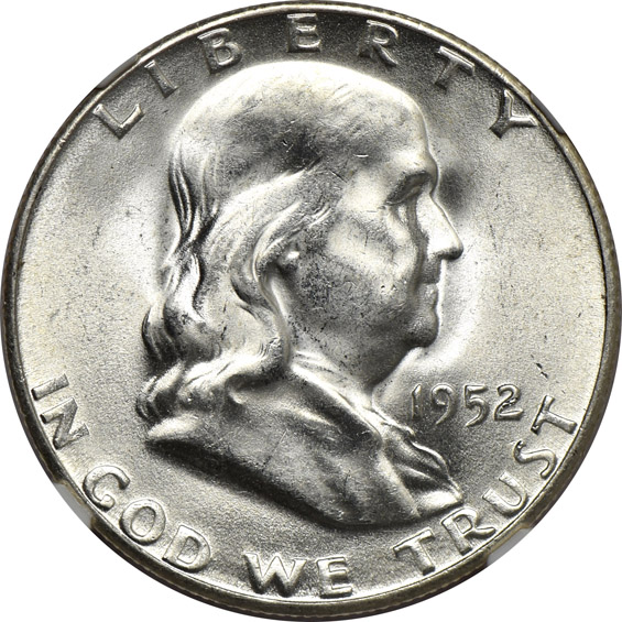 Nine certified Franklin half-dollars