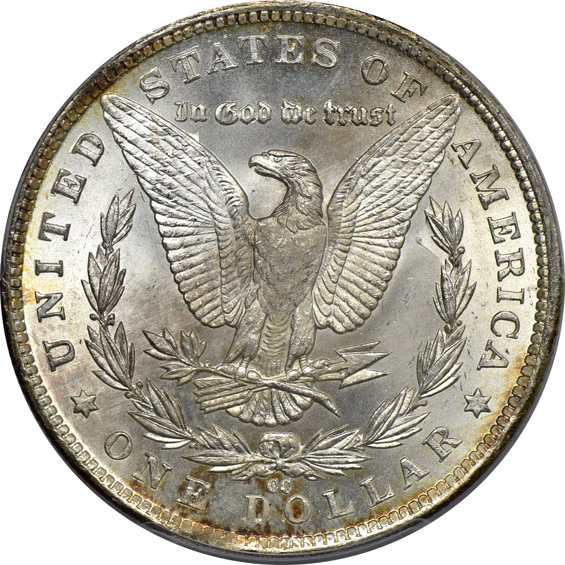 1881-S MS-66, and an 1882-CC MS-64, both PCGS