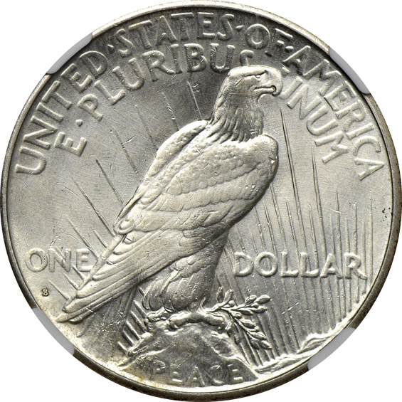 1895-O VF details/cleaned, plus a 1934 S Peace dollar AU details/whizzed, both NGC